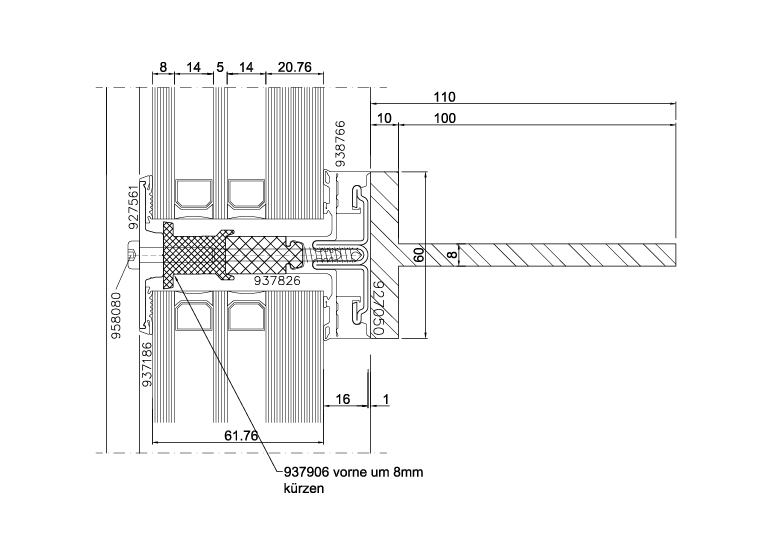 Badepark Waldkirchen Stahl Aufsatzfassade Rp Tec 60 1 Schnitt 1 Badepark Waldkirchen Stahl Aufsatzfassade Rp Tec 60 1 Schnitt 1